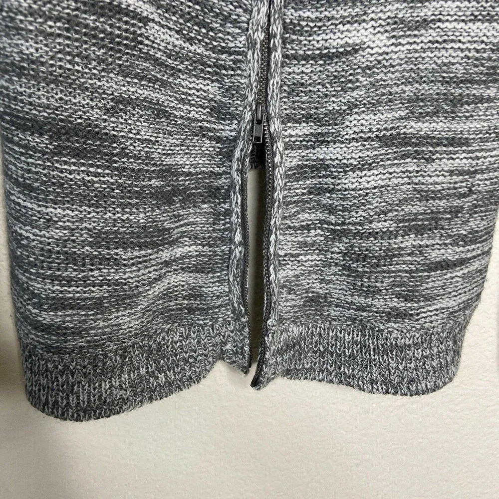 Altar'd State Gray Two Way Zip Back Mulit Knit Pattern Sweater Sz S